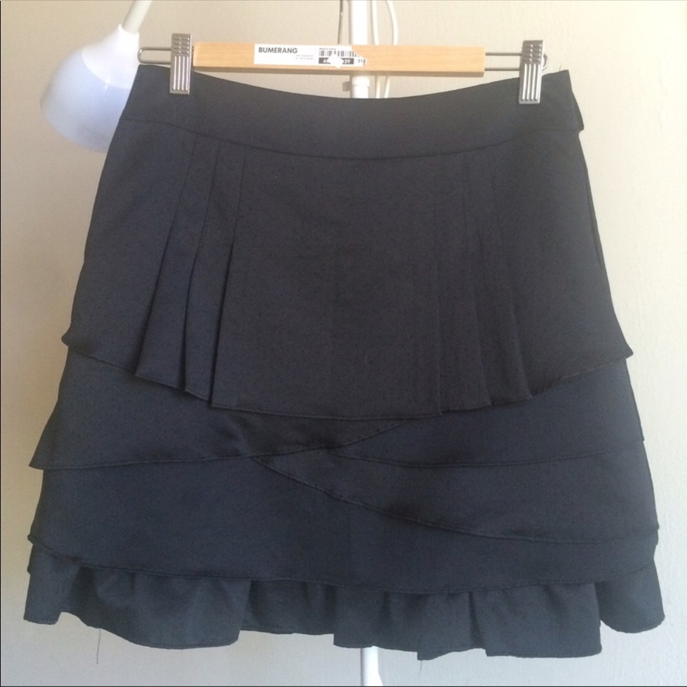 Ruffle Satin Mini Skirt - Picture 2 of 5