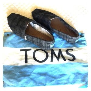 Toms wool gray slip-ons