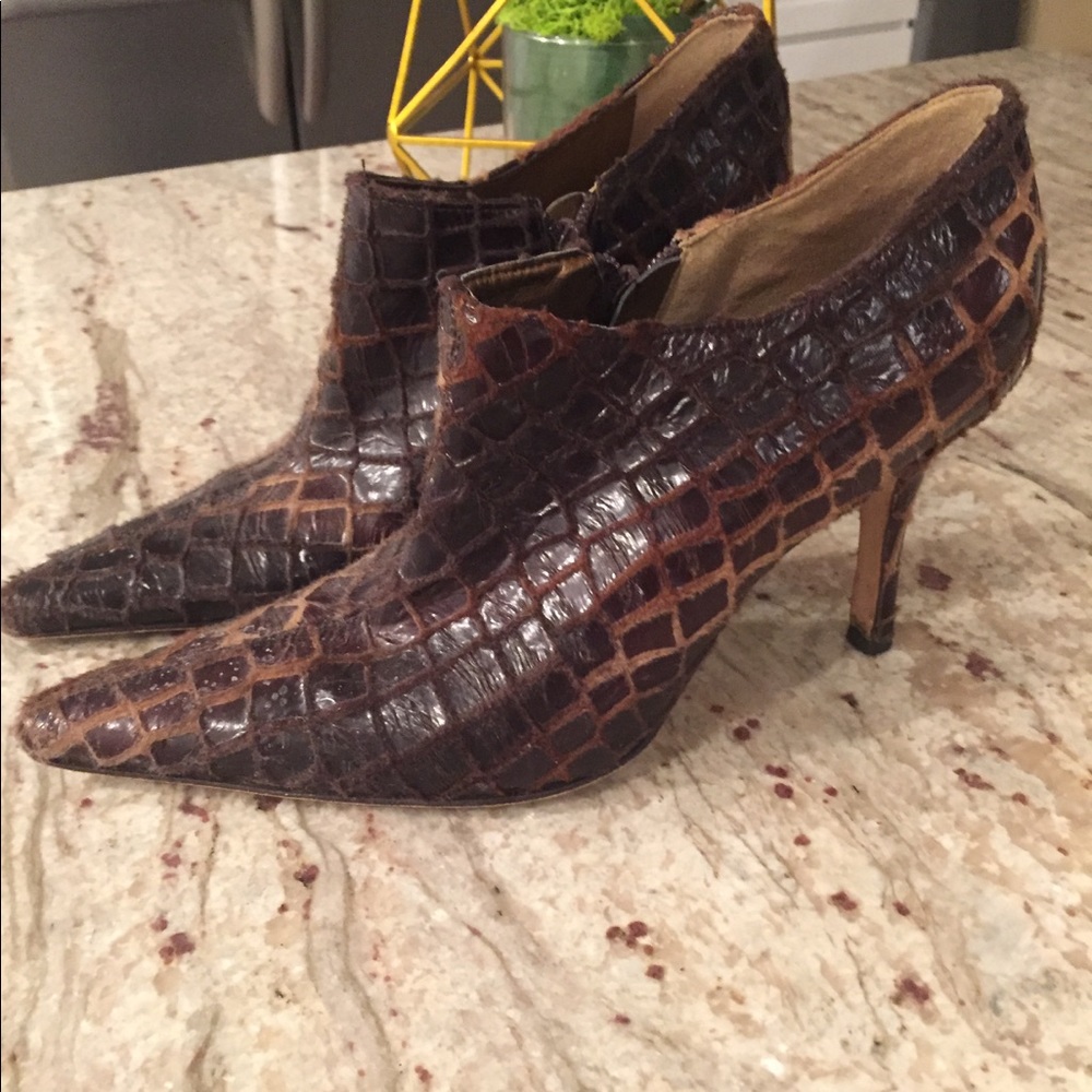 Carol Little Leather stiletto booties