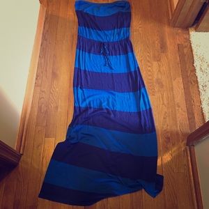Blue Striped Maxi