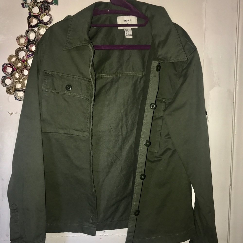 Green large jacket
