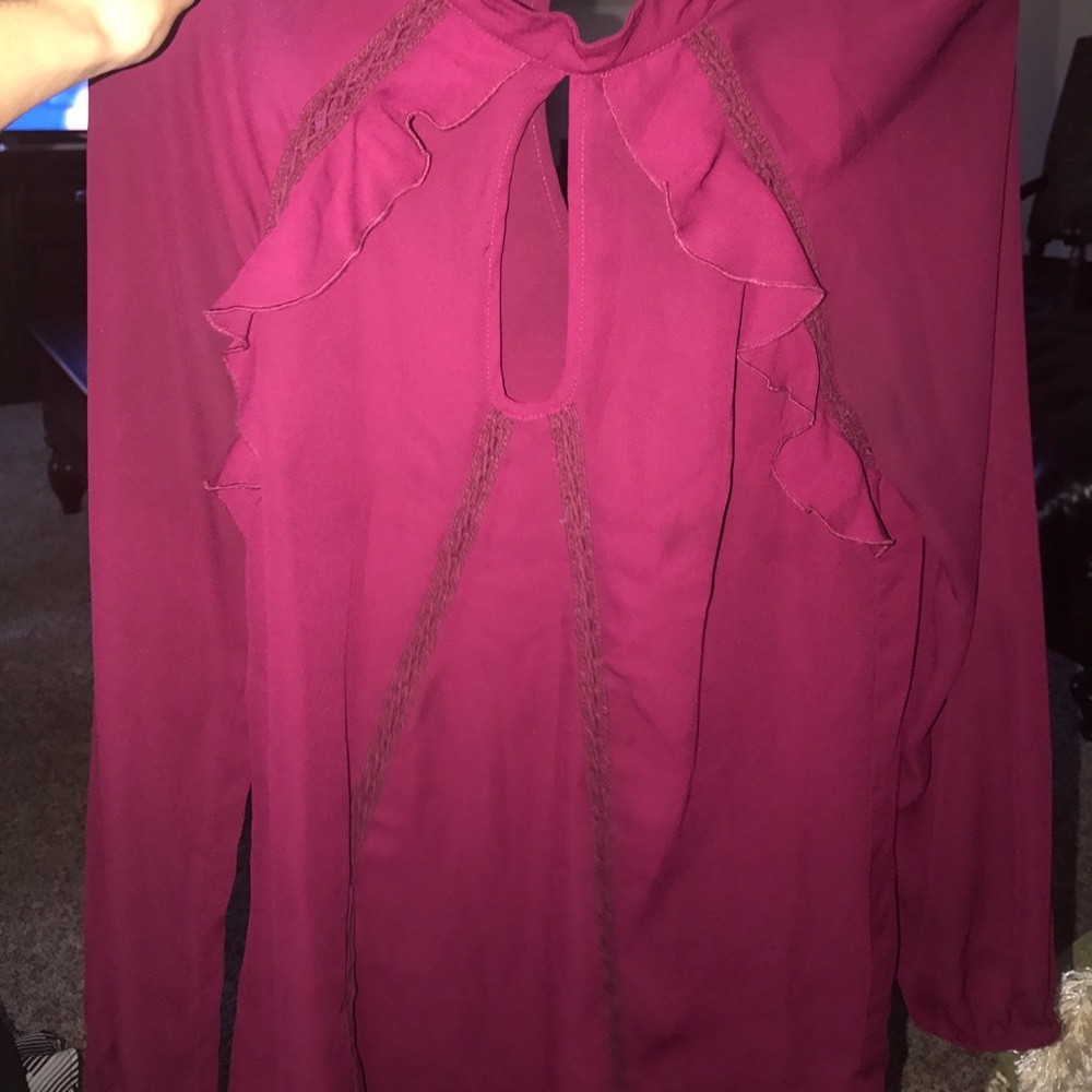 Dark red blouse