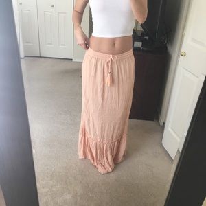 Asos peach maxi skirt