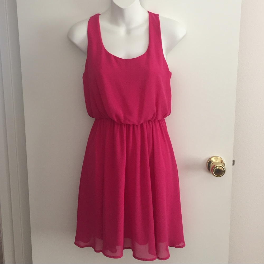 Lush Pink Mini Dress