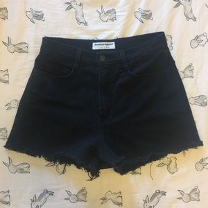 AA Black Cutoff Jean Shorts
