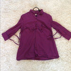 Gap Maternity Plaid Top