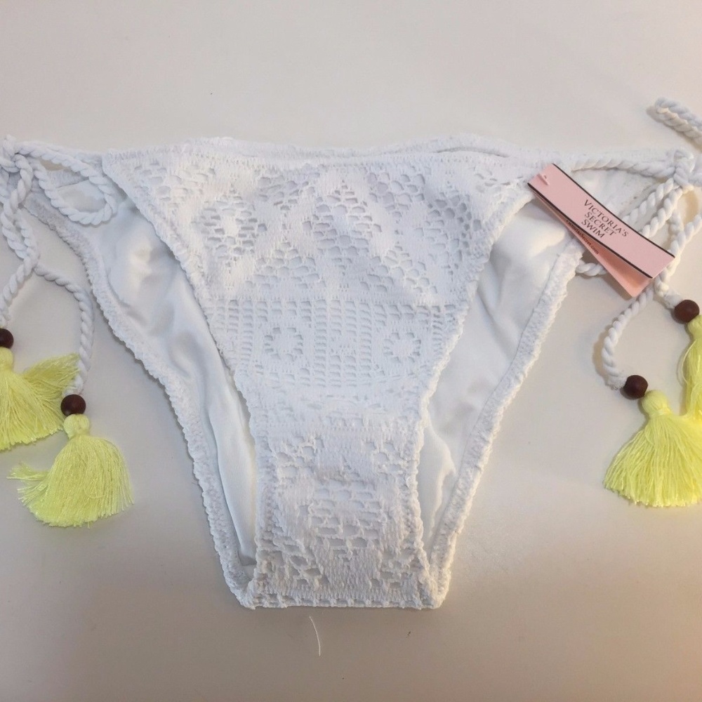 Victoria's Secret White Tassel Bikini Bottom