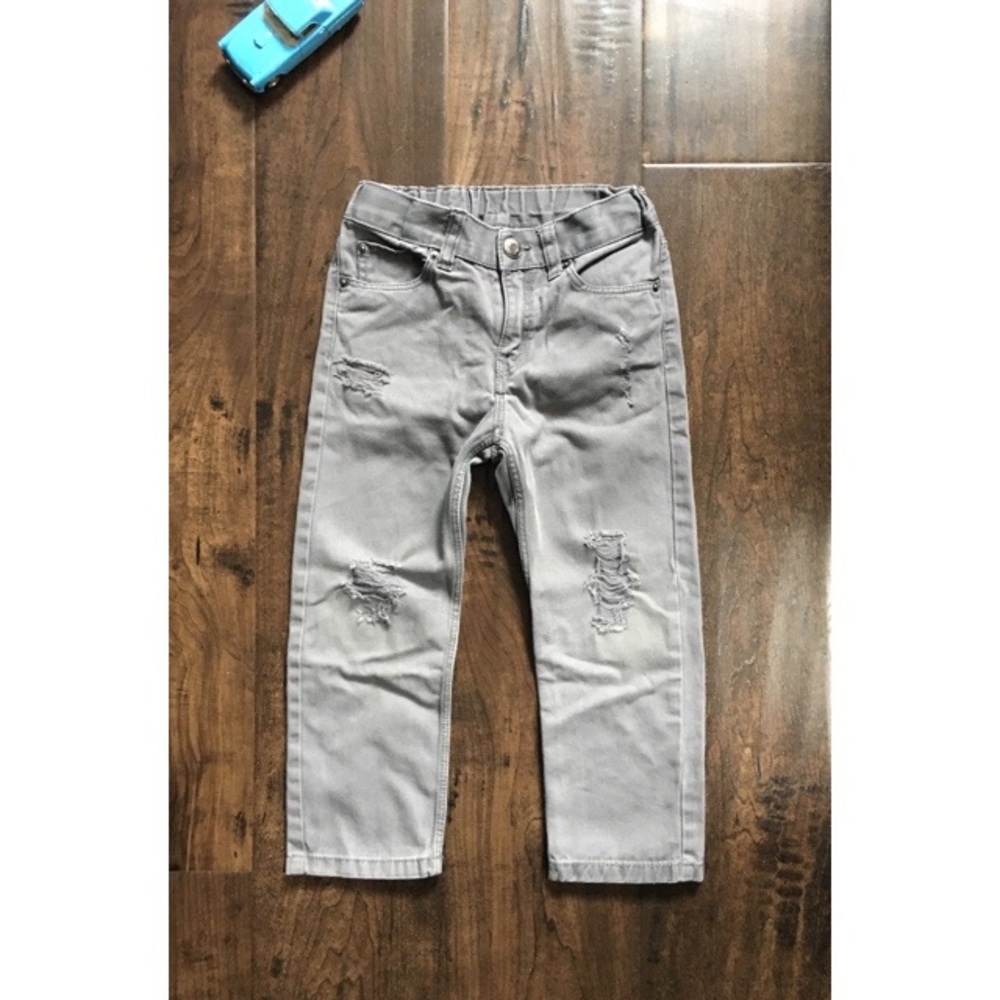 Boys' Gray H&M Distressed Denim Jeans Size 3-4 Y