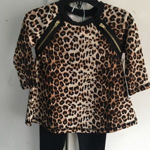 Pippa &a Julie cheetah print 2-piece outfit