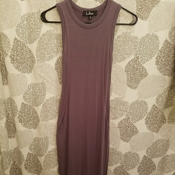 New without tags dusty purple maxi with slit - Picture 5 of 7