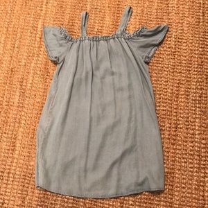 Denim off the shoulder dress