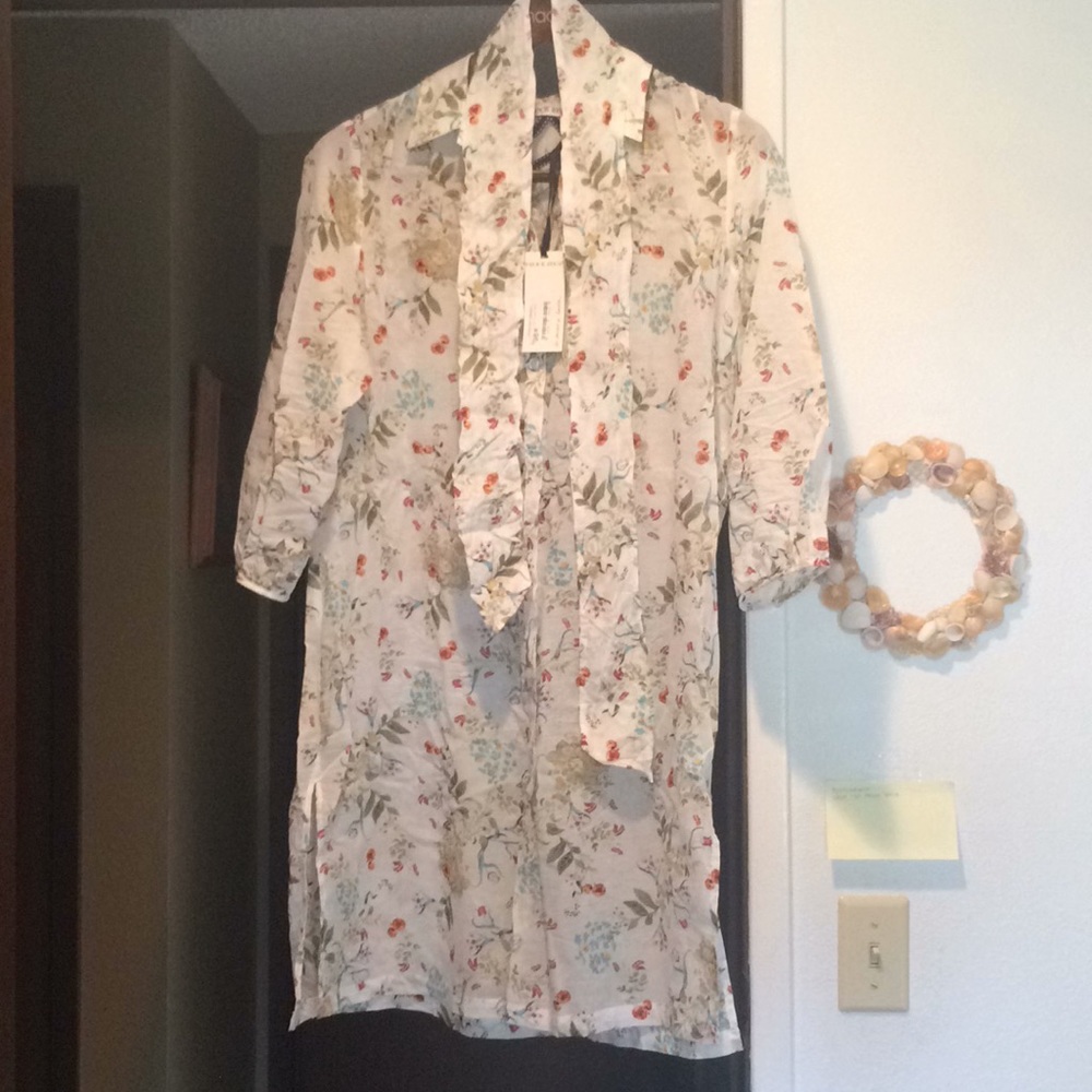 Happy floral tunic shirt dress