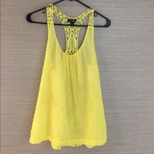 Yellow T back dressy tank top