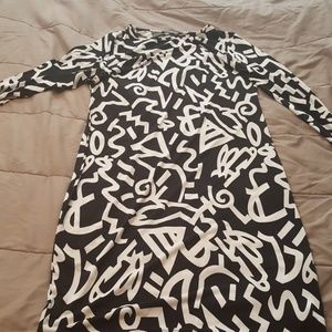 Graffiti Print Body Con Dress