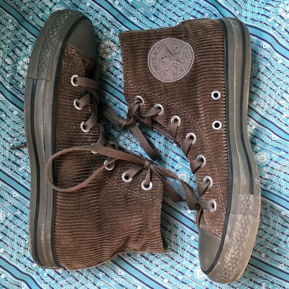 SOLDConverse all star brown corduroy high top
