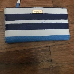 Blue and white Kate spade wallet