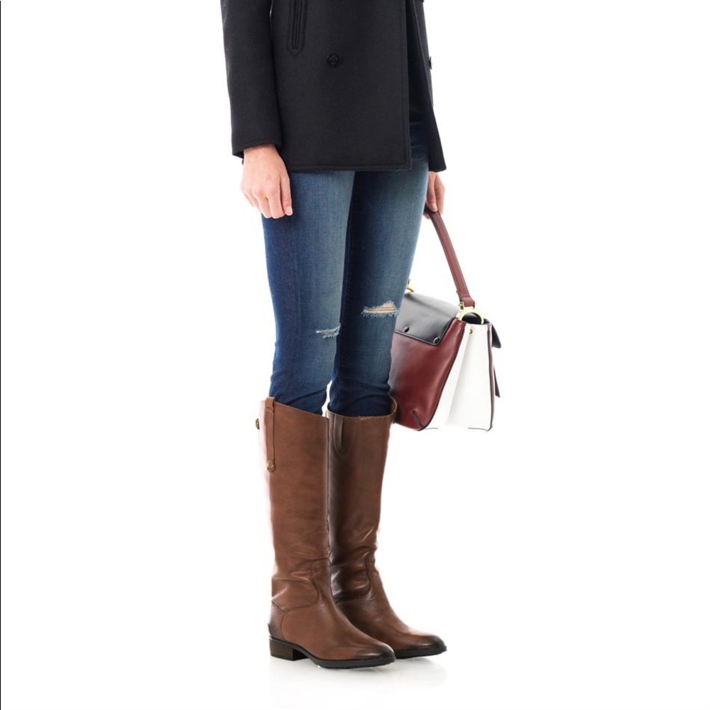 Sam Edelman "Penny" Brown Leather Riding Boots