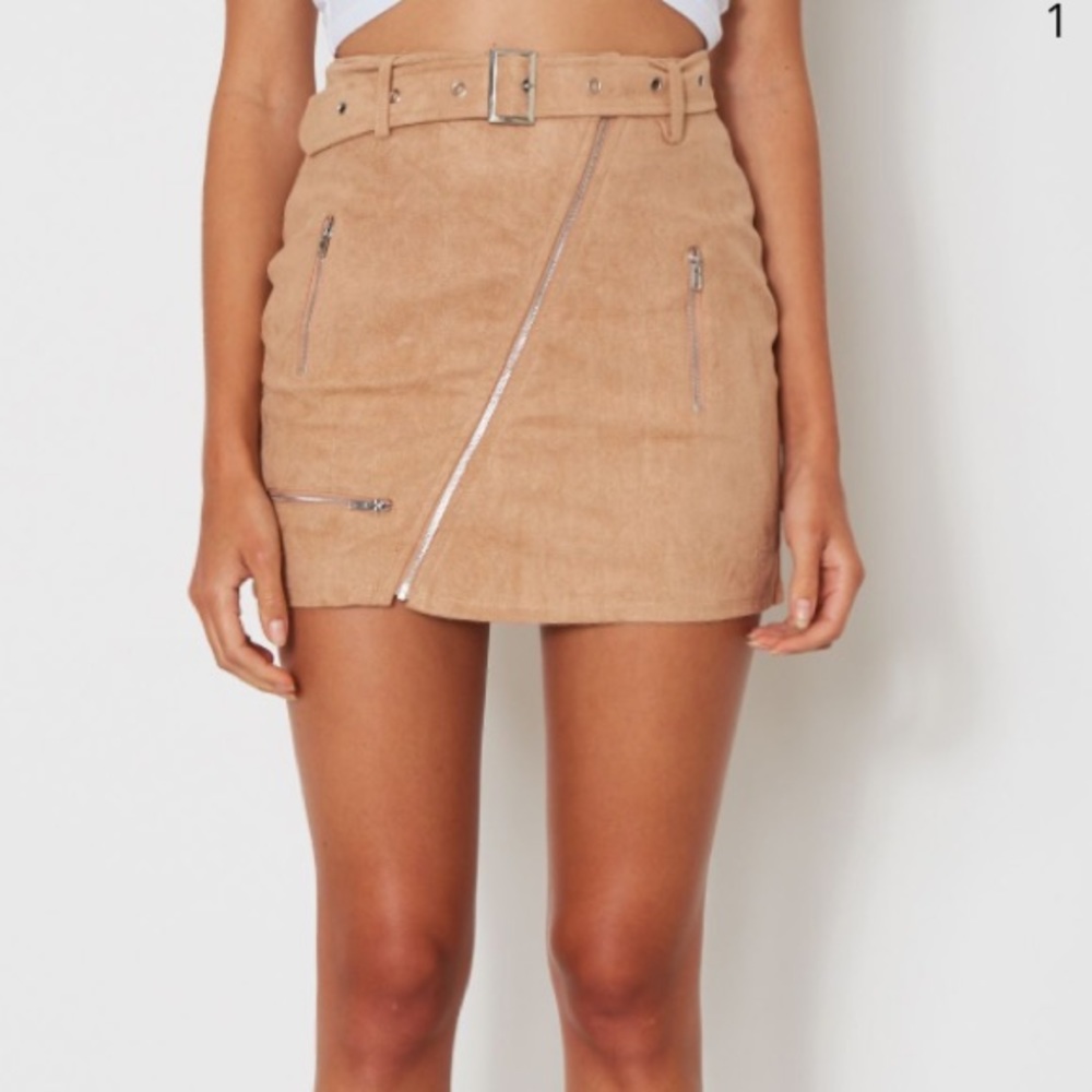 Suede mini skirt NWT