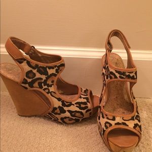 Sam Edelman | leopard print calf hair wedges