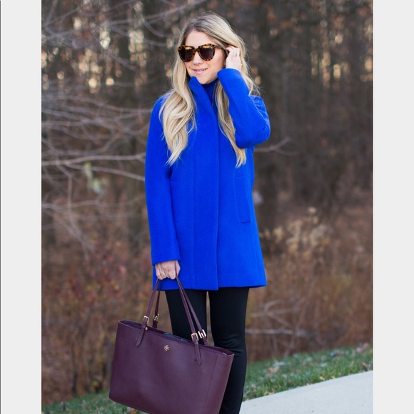 j crew blue coat