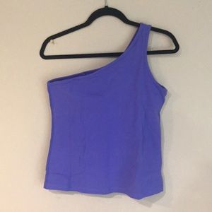 NBW Fitted one shoulder yoga top
