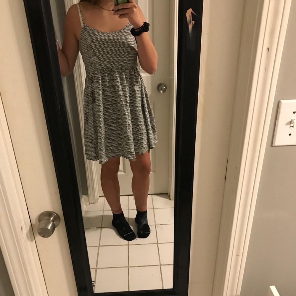 Black and white patterned dress