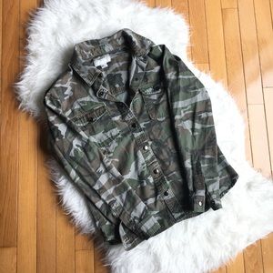 Camo button up shirt