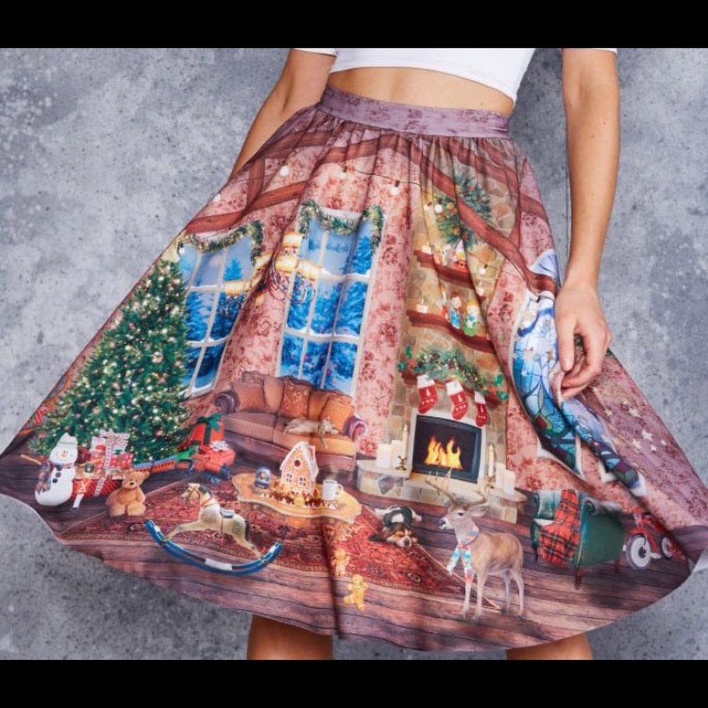 Black Milk Hide & Peek Midi Skirt