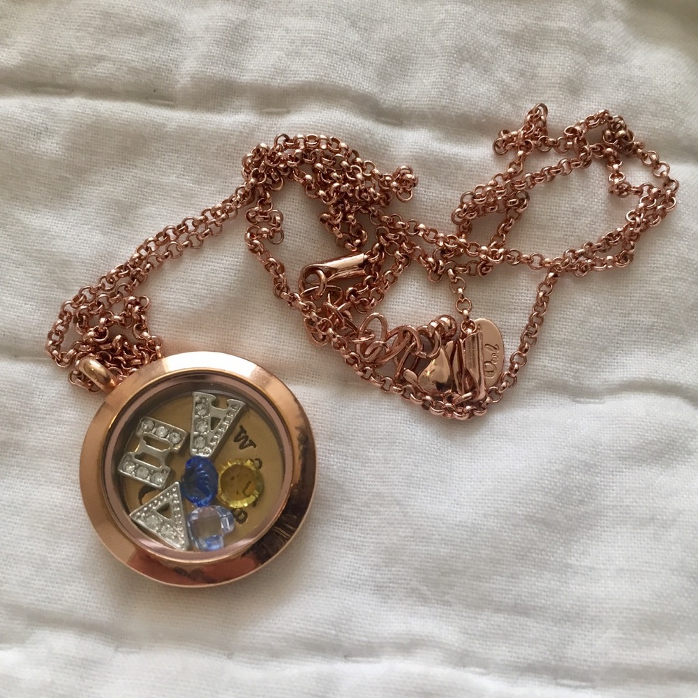Rose Gold Origami Owl Necklace