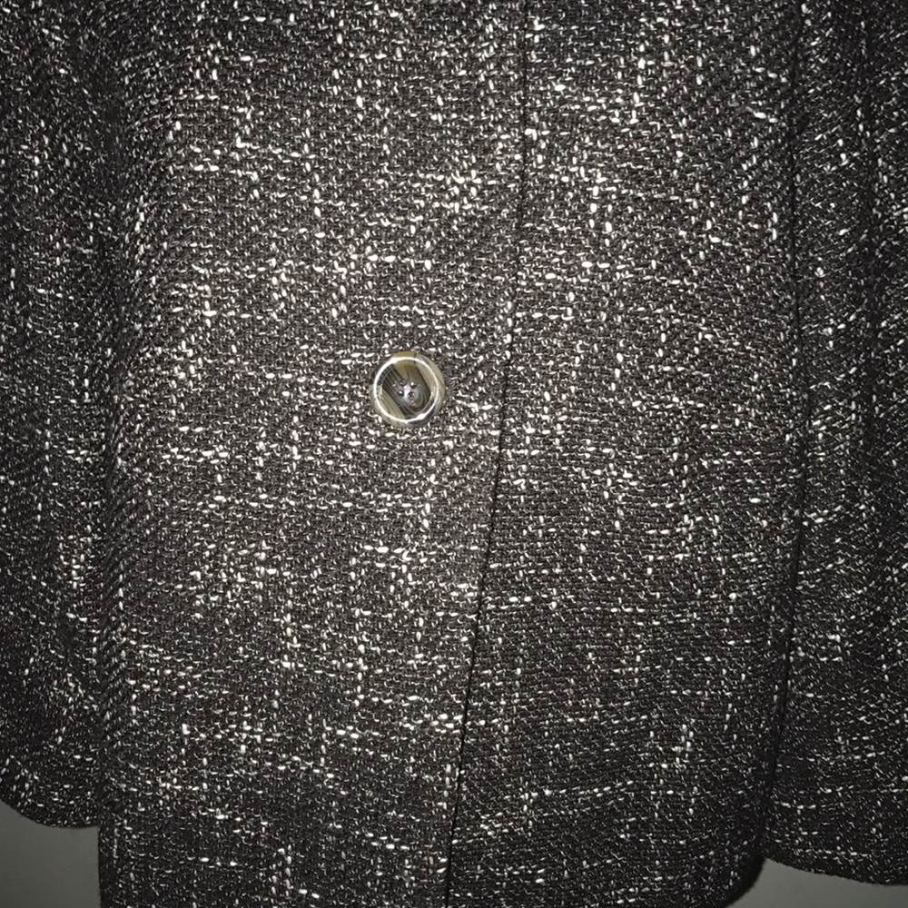 Cotton polyester and wool coat and skirt