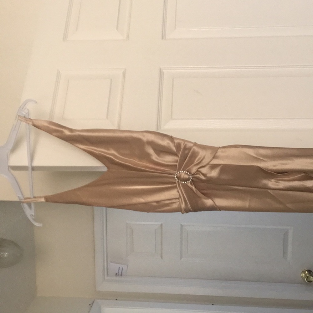 Gold evening dress