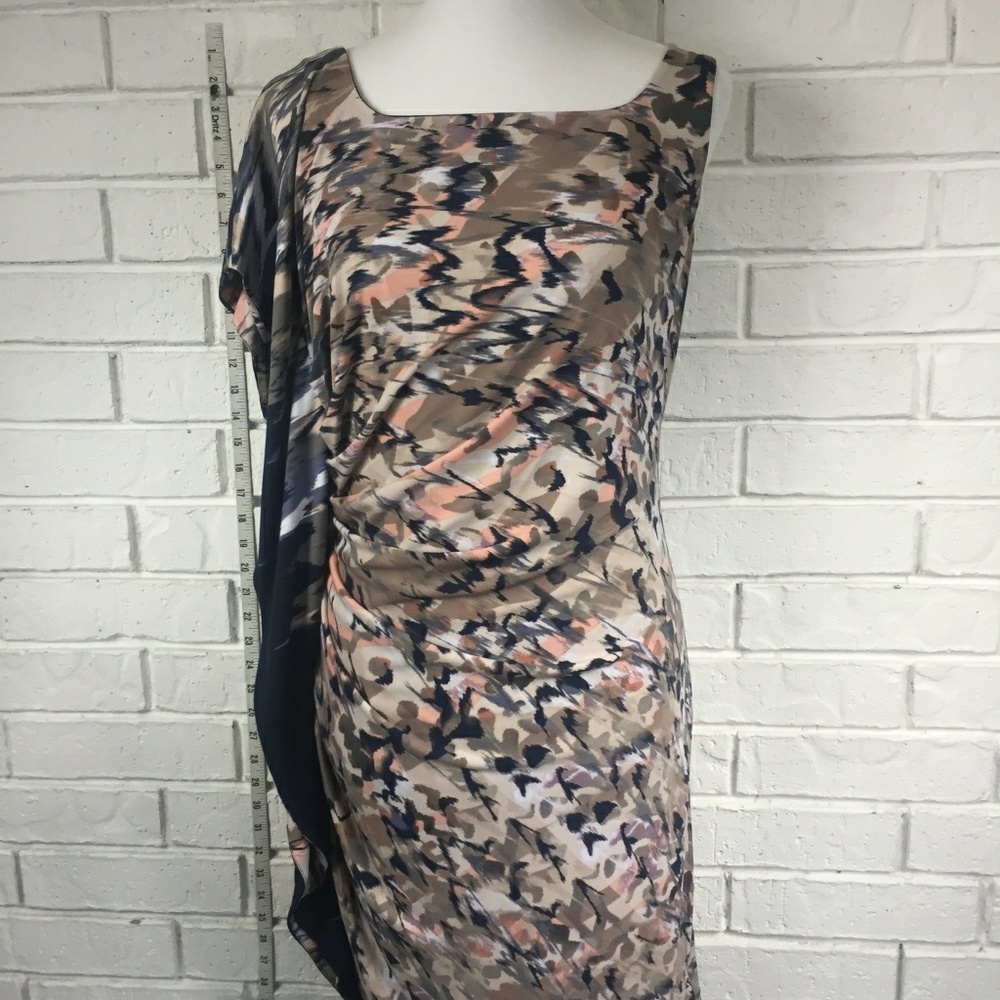 Jessica Simpson, side flare, multicolor midi