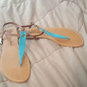 Thong style sandals.