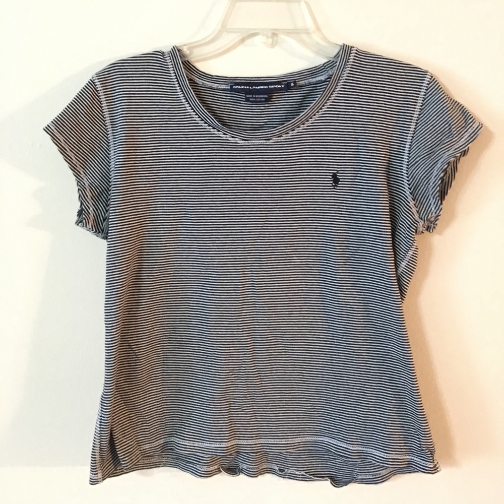 Stripped Ralph Lauren Polo shirt.