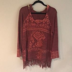 Hoodie sweater Aztec print