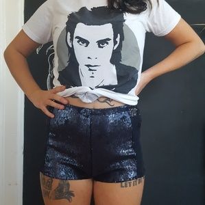 UO silence + noise sequin disco inferno shorts