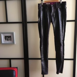 Dark purple Leather Pants