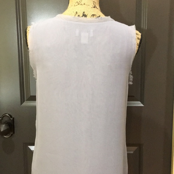 LOFT SILVER SEQUIN SHEER TOP EUC - Picture 6 of 6