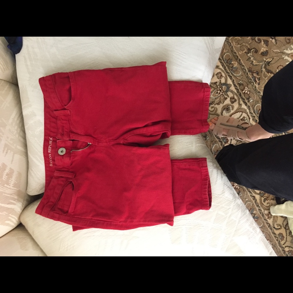 Banana republic red jeans