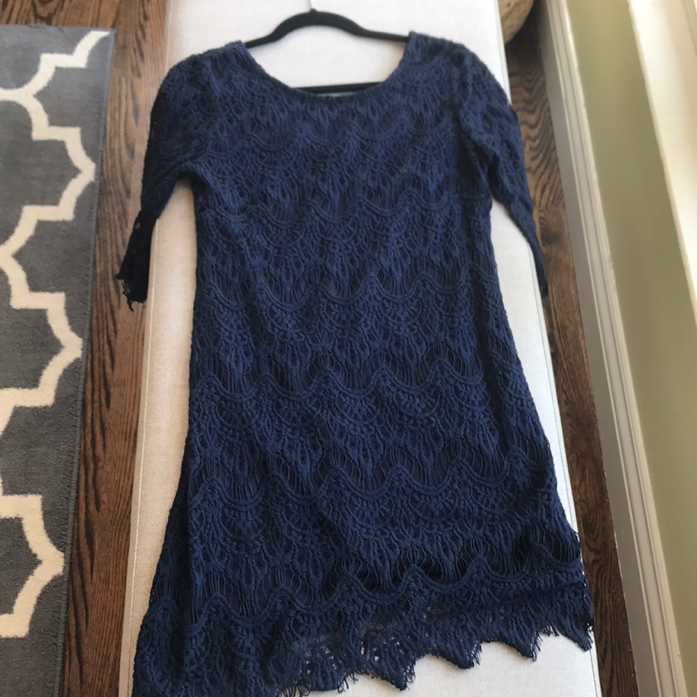Blue lace dress once used