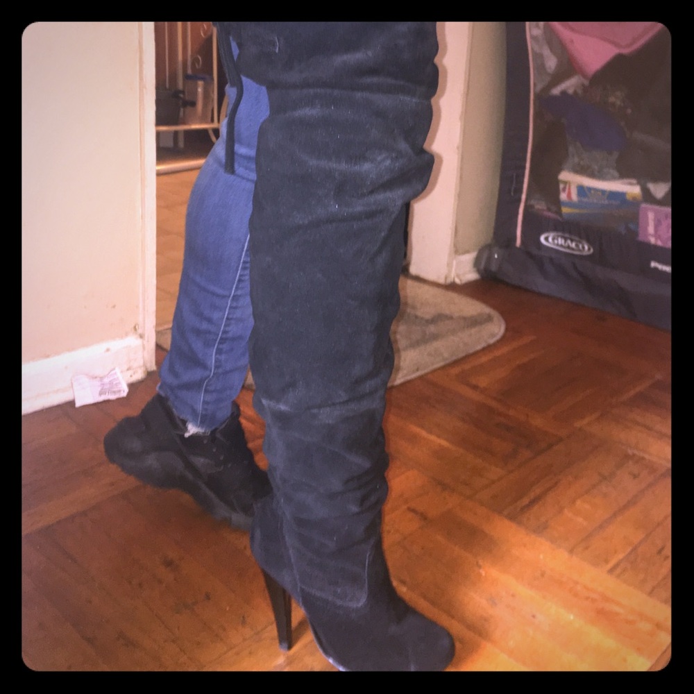 Steve Madden Suede knee high heels