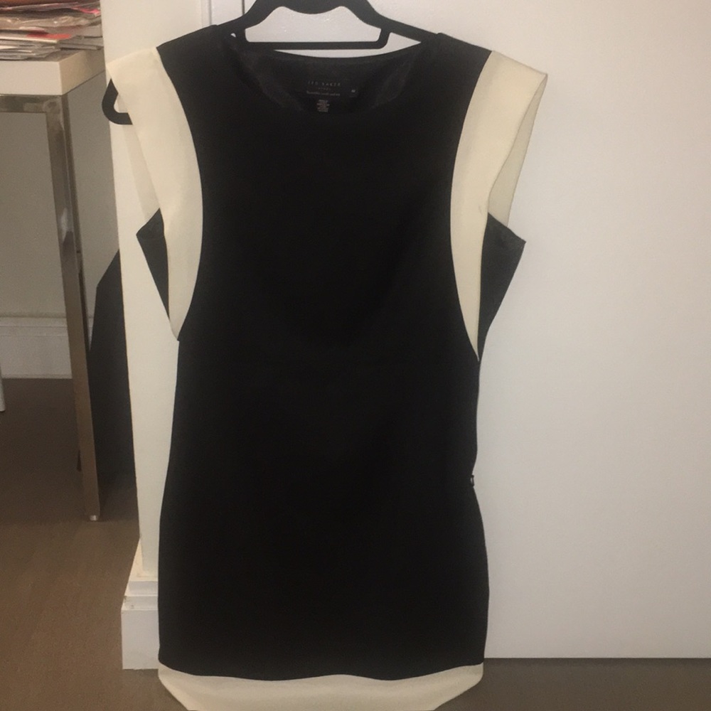 Ted Baker Black+White Silk Dress
