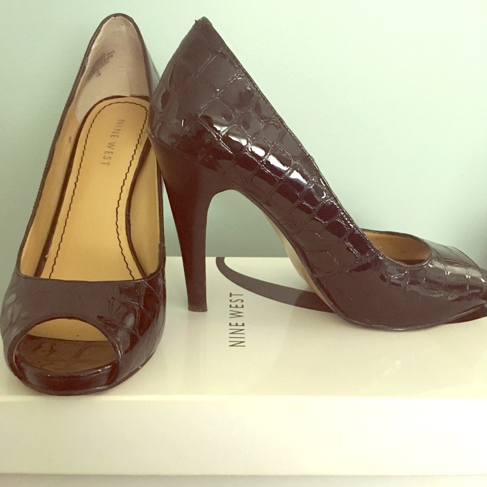 Nine West  peep toe pumps