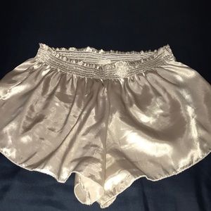 Silver light shorts. Lingerie style.