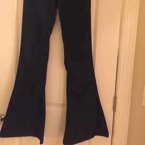 Dark wash stretch flare jeans