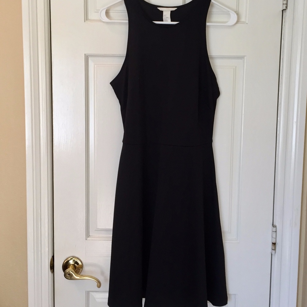 H&M - Short Black Dress with Racer Back - M