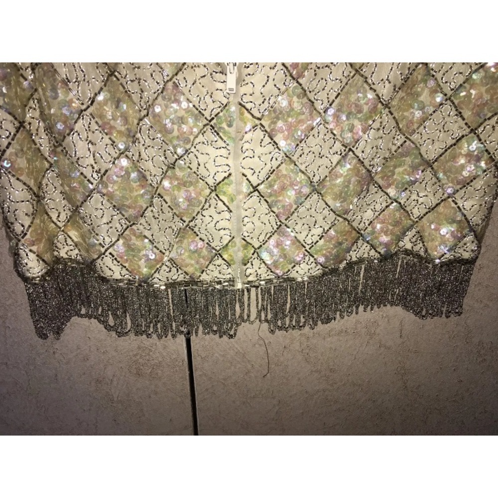 Vintage Beaded Flapper Handsewn Sequined Top Lined