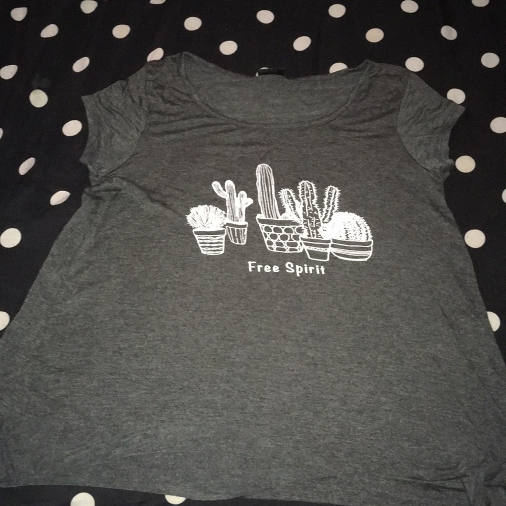 Gray Free Spirit Top