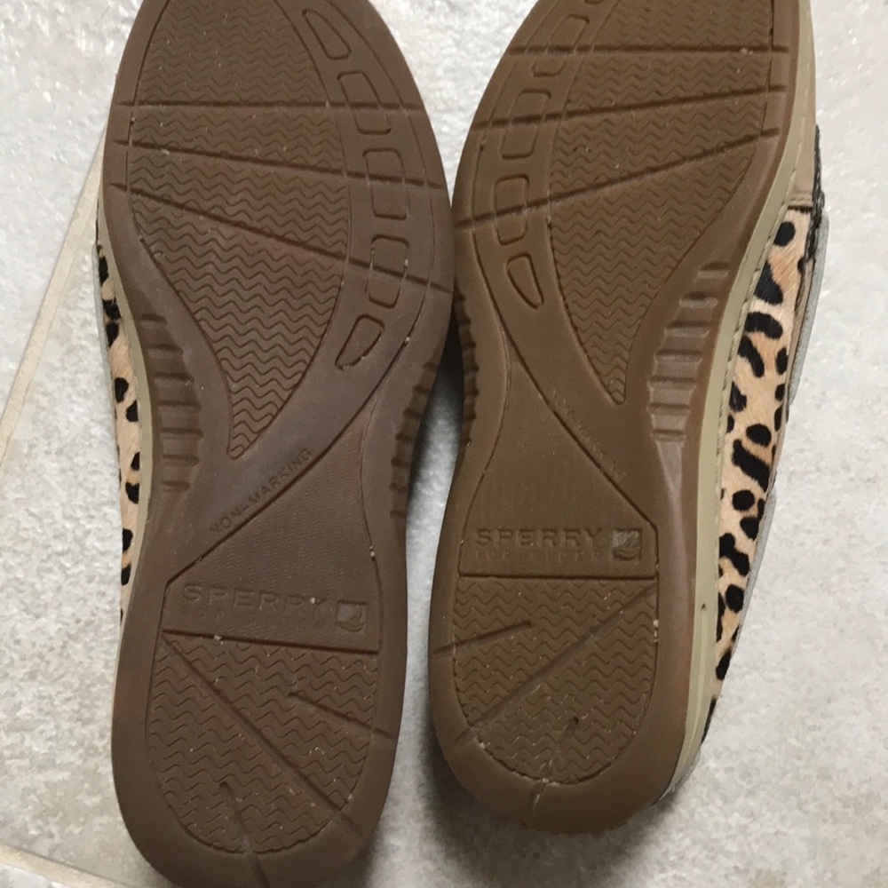 SPERRY Top-Siders light tan/cheetah/brown patent - Picture 3 of 4
