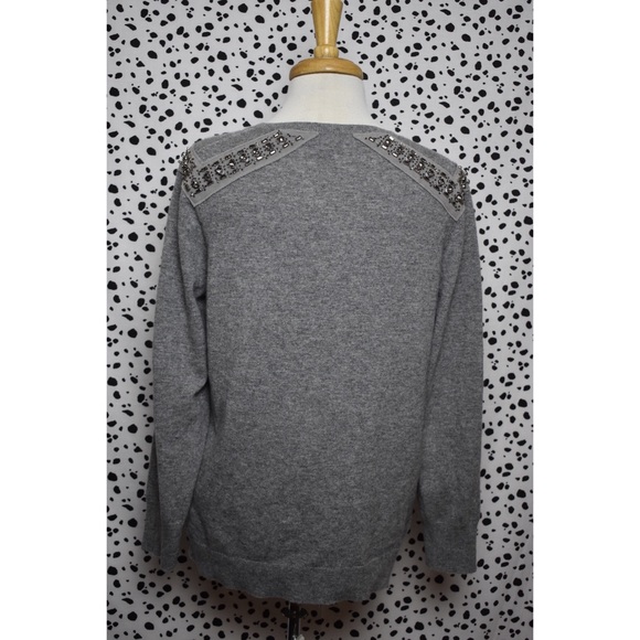 J. Crew Cashmere Blend Rhinestone Sweater Large - Picture 5 of 7